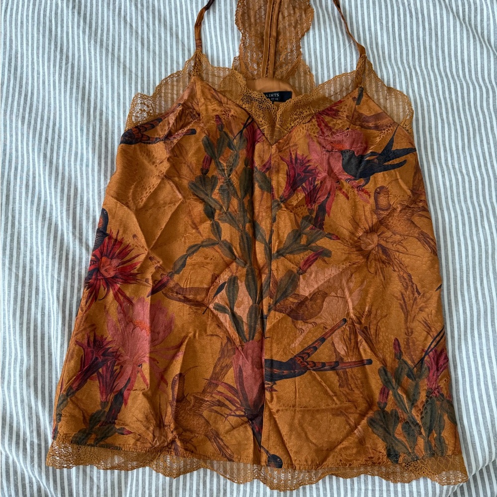 All Saints Rust Floral Camisole